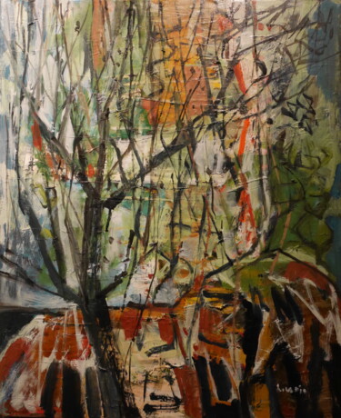 Malerei mit dem Titel "vegetal" von Gildas Cadic, Original-Kunstwerk, Öl