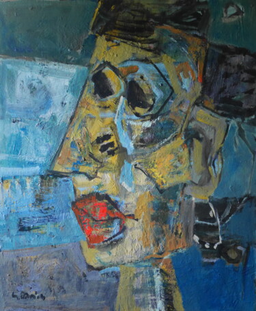 Malerei mit dem Titel "une larme venue d'a…" von Gildas Cadic, Original-Kunstwerk, Öl