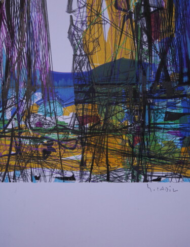 Printmaking titled "paysage numérique" by Gildas Cadic, Original Artwork, Digital Print