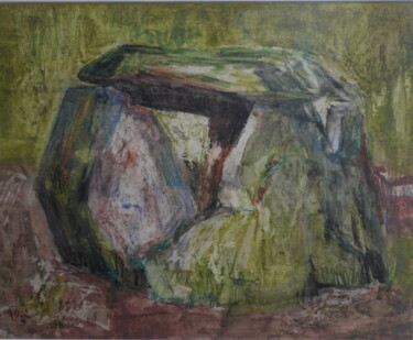 绘画 标题为“dolmen des trois pi…” 由Gildas Cadic, 原创艺术品, 铅笔