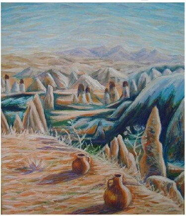 "kapadokya-cappadocia" başlıklı Tablo H.  Cagla Erturk tarafından, Orijinal sanat, Petrol