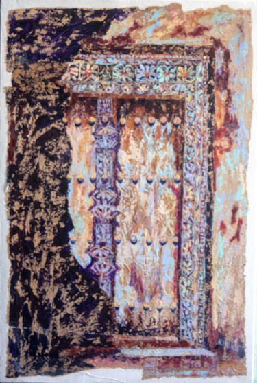Peinture intitulée "Arabic Zanzibar Doo…" par Othman Mussa, Œuvre d'art originale, Collages