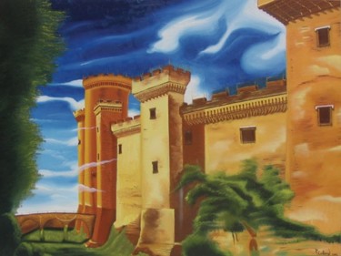 Peinture intitulée "Le château de Taras…" par Pascal Caillens, Œuvre d'art originale