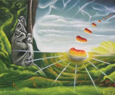 Peinture intitulée "L'esprit créatif d'…" par Pascal Caillens, Œuvre d'art originale
