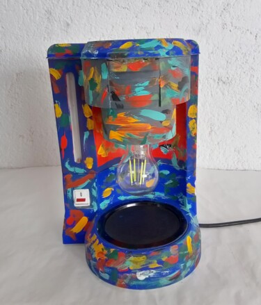 Design intitulée "Coffe Art Lamp" par Calavera Estudio Dgo Mx, Œuvre d'art originale, Luminaire