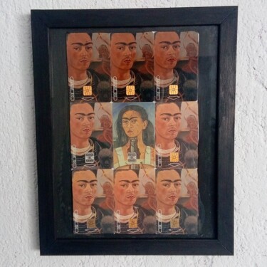 Gravures & estampes intitulée "Su-Frida" par Calavera Estudio Dgo Mx, Œuvre d'art originale, Ruban adhésif
