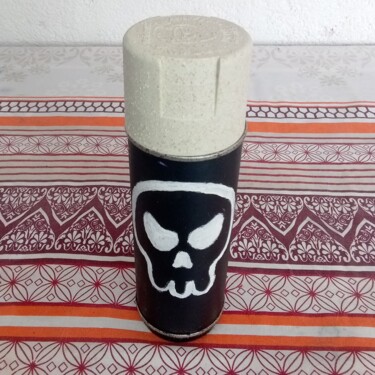 Σκίτσο με τίτλο "Calavera Spray Lamp" από Calavera Estudio Dgo Mx, Αυθεντικά έργα τέχνης, Από ανοξείδωτο χάλυβα