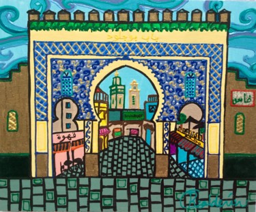 Painting titled "BOUJLOUD,FEZ" by Ruth Calderin, Original Artwork, Acrylic