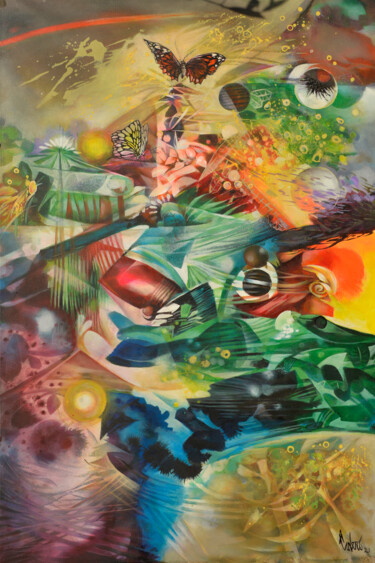 Pintura intitulada "A rush of wind trou…" por Jorge Calero, Obras de arte originais, Acrílico