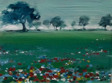 Painting titled "landscape" by Calin Moldovan, Original Artwork, Acrylic
