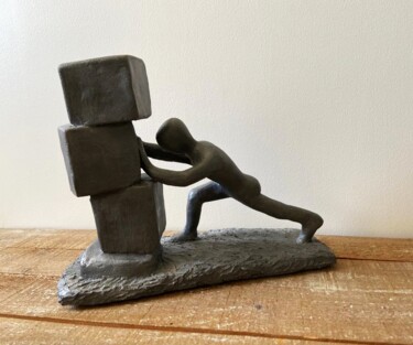Sculpture intitulée "TRANSCENDANCE" par Sandrine Bollaert (CALIZ), Œuvre d'art originale, Résine