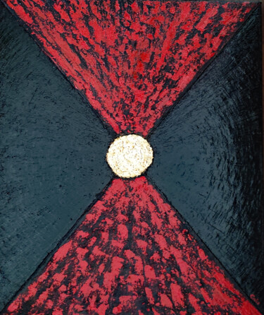 Картина под названием "RED DRAGONFLY" - Sandrine Bollaert (CALIZ), Подлинное произведение искусства, Масло Установлен на Дер…