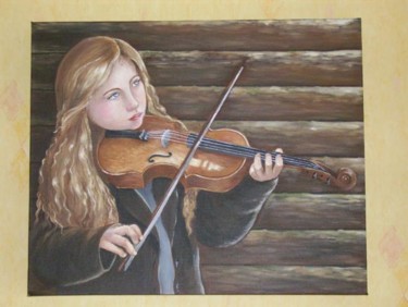 Peinture intitulée "la_violoniste2.JPG" par Rose Callaghan, Œuvre d'art originale