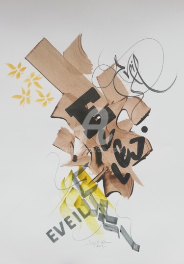 Tekening getiteld "Éveil" door Calli-Style, Origineel Kunstwerk