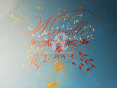 Σχέδιο με τίτλο "Arabesque 1" από Calli-Style, Αυθεντικά έργα τέχνης, Μελάνι
