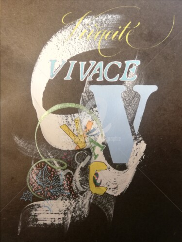 Drawing titled "Vivace" by Calli-Style, Original Artwork, Acrylic