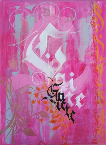 Рисунок под названием "Gaieté" - Calli-Style, Подлинное произведение искусства, Акрил