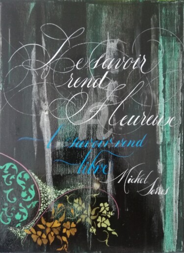 Dibujo titulada "Le savoir" por Calli-Style, Obra de arte original, Acrílico