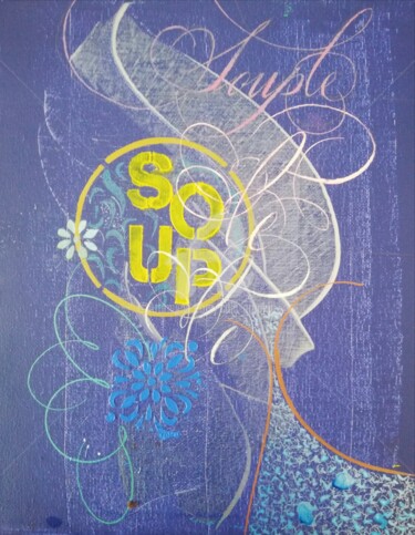 Drawing titled "Souple" by Calli-Style, Original Artwork, Acrylic