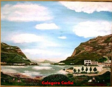 Painting titled "my dream place." by Calogero Carlisi, Original Artwork, Oil
