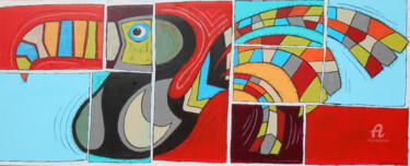 Painting titled "Le toucan" by Caloulabissa, Original Artwork, Acrylic