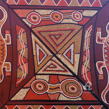 Malerei mit dem Titel "Uluru" von Caloulabissa, Original-Kunstwerk, Acryl
