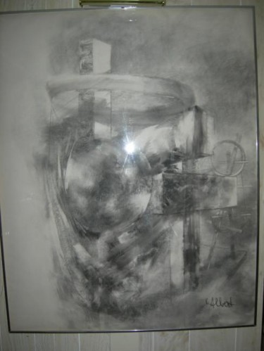 Drawing titled "VORTEX 1985 Charcoa…" by Calvin Albert, Original Artwork, Other