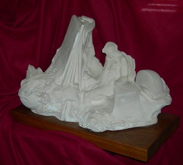Sculptuur getiteld "THE PAINTER Sculptu…" door Calvin Albert, Origineel Kunstwerk, Terra cotta
