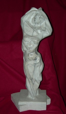 Sculpture titled "TROY - Abstract Scu…" by Calvin Albert, Original Artwork, Mixed Media