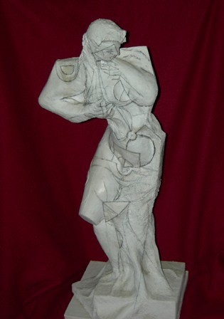 Sculpture titled "SORROW - Abstract S…" by Calvin Albert, Original Artwork, Mixed Media
