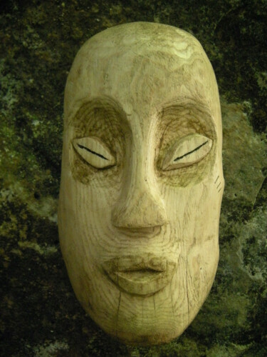 Скульптура под названием "Leotie" - Cambrousse, Подлинное произведение искусства, Дерево