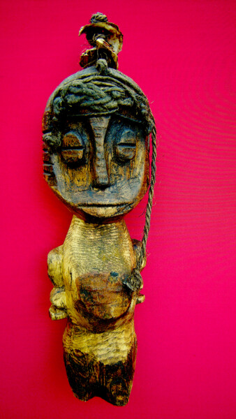 Γλυπτική με τίτλο "voodoo # 7" από Cambrousse, Αυθεντικά έργα τέχνης, Ξύλο