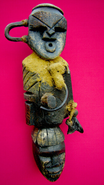 Sculpture titled "voodoo # 3" by Cambrousse, Original Artwork, Wood