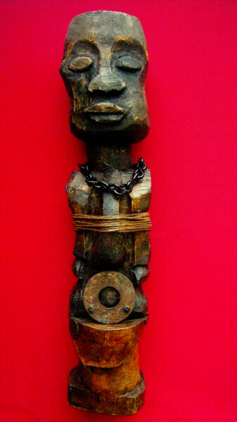 Sculpture intitulée "voodoo # 37" par Cambrousse, Œuvre d'art originale, Bois