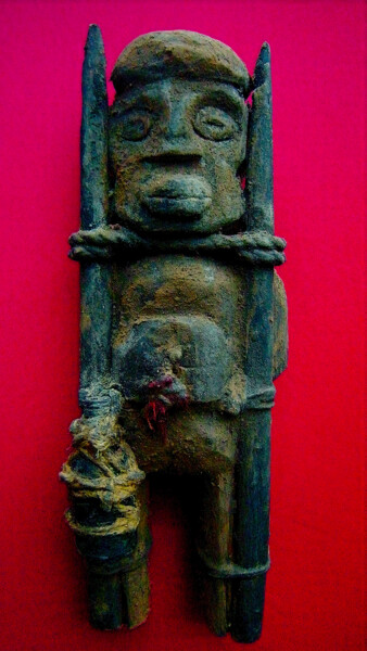 Скульптура под названием "voodoo # 49" - Cambrousse, Подлинное произведение искусства, Дерево