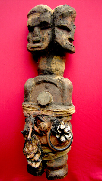 Sculpture titled "voodoo # 47" by Cambrousse, Original Artwork, Wood