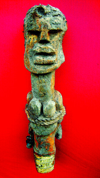 Escultura intitulada "voodoo # 45" por Cambrousse, Obras de arte originais, Madeira