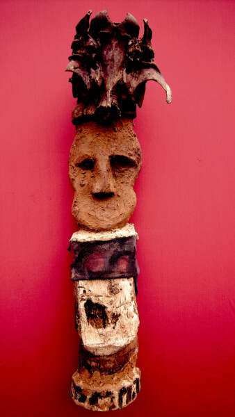 Γλυπτική με τίτλο "voodoo # 42" από Cambrousse, Αυθεντικά έργα τέχνης, Ξύλο