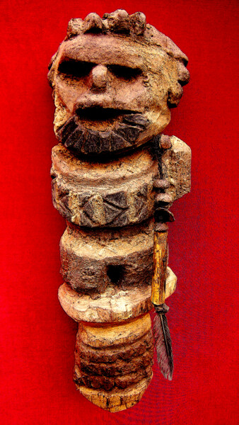 Escultura intitulada "voodoo # 58" por Cambrousse, Obras de arte originais, Madeira