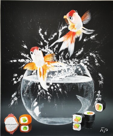 Peinture intitulée "Sushi Time" par Camcle (RP), Œuvre d'art originale, Acrylique