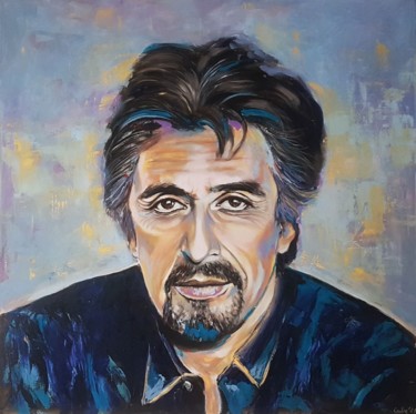 Painting titled "Al Pacino" by Camelia Berberich, Original Artwork, Acrylic