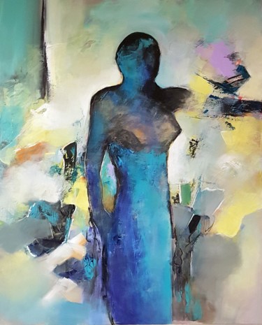 Frau Malerei mit dem Titel "Frau" von Camelia Berberich, Original-Kunstwerk, Acryl