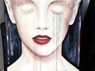 Peinture intitulée "Au fils des larmes." par Fabrice Camier, Œuvre d'art originale, Acrylique