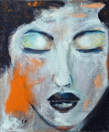 Painting titled "Orange dream" by Camille Carreau, Original Artwork, Acrylic