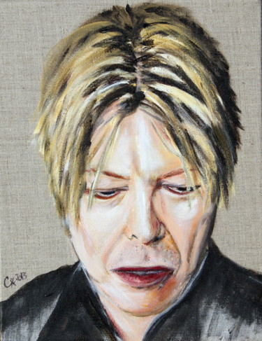 Malerei mit dem Titel "David Bowie" von Camille Carreau, Original-Kunstwerk, Acryl