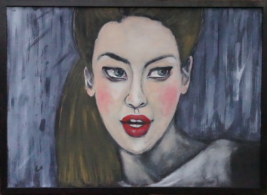 Painting titled "Fear performance" by Camille Carreau, Original Artwork, Acrylic