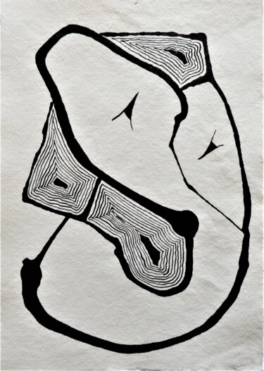 Dibujo titulada "extrait 5" por Camille Escudero, Obra de arte original, Tinta