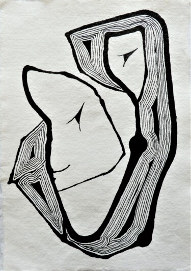 Drawing titled "Extrait 12" by Camille Escudero, Original Artwork, Ink