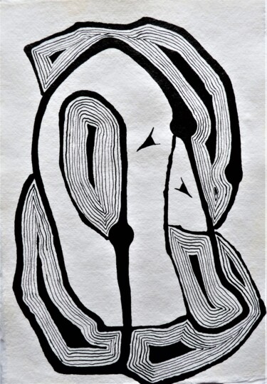 Dibujo titulada "extrait 1" por Camille Escudero, Obra de arte original, Tinta