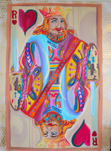 Painting titled "Charles" by Camille Groll, Original Artwork, Acrylic Mounted on Wood Stretcher frame